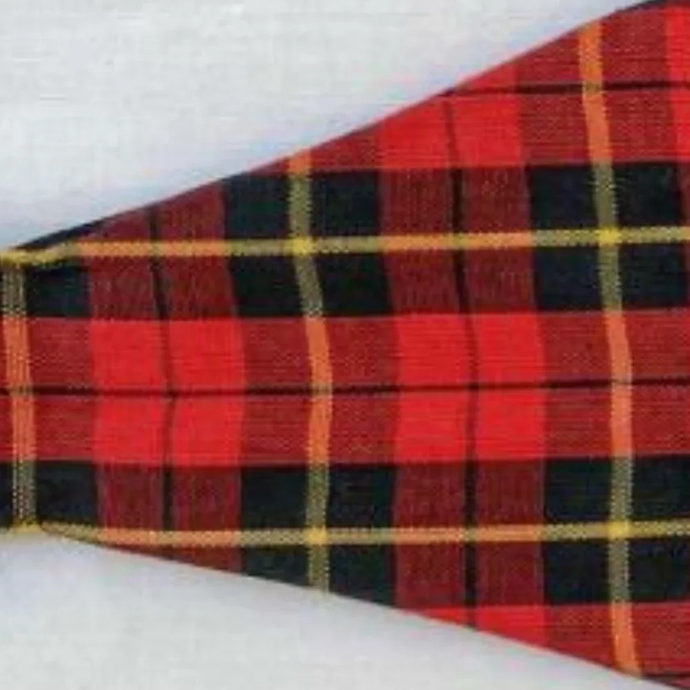 Vintage Lyton's Red Multi Wallace Tartan Plaid Cummerbund